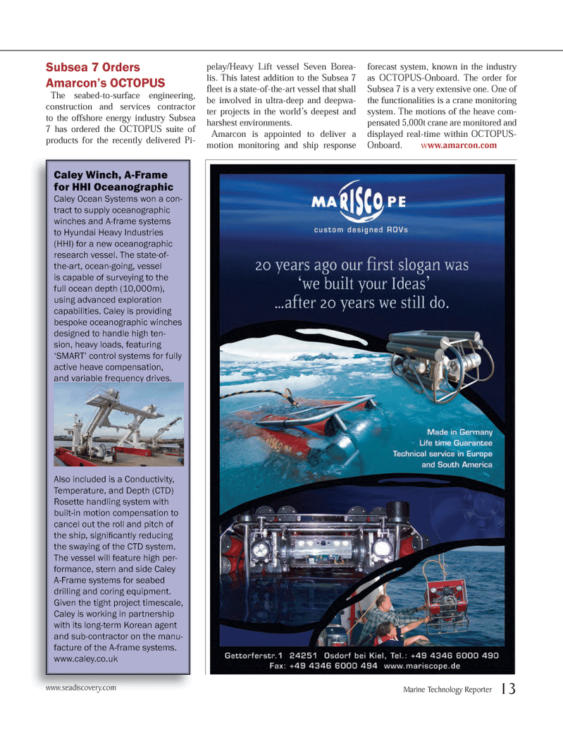 Marine Technology Magazine, page 13,  Jun 2012