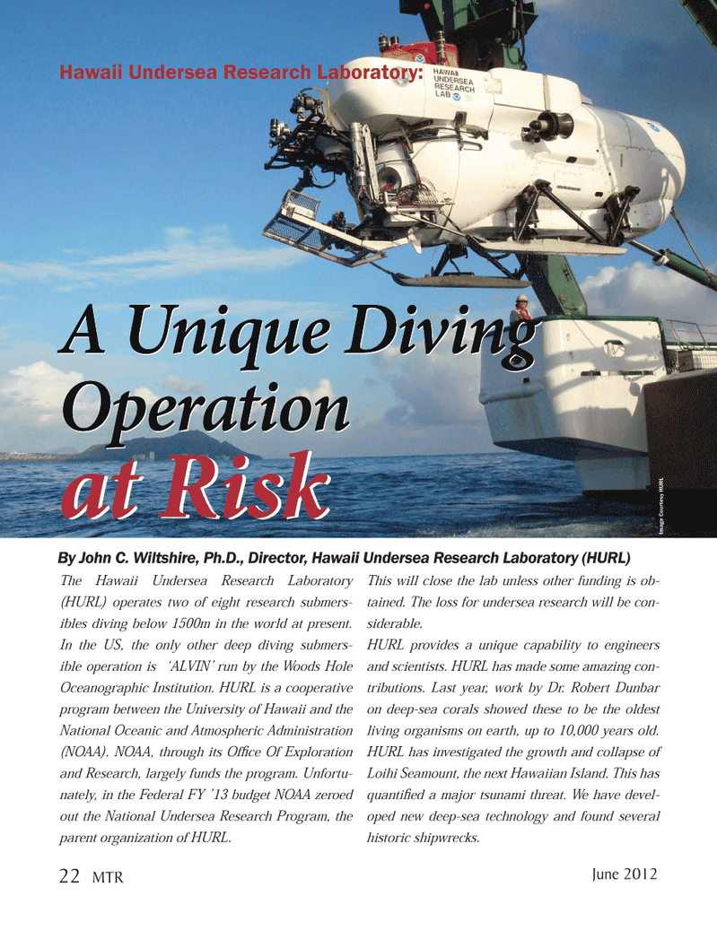 Marine Technology Magazine, page 22,  Jun 2012