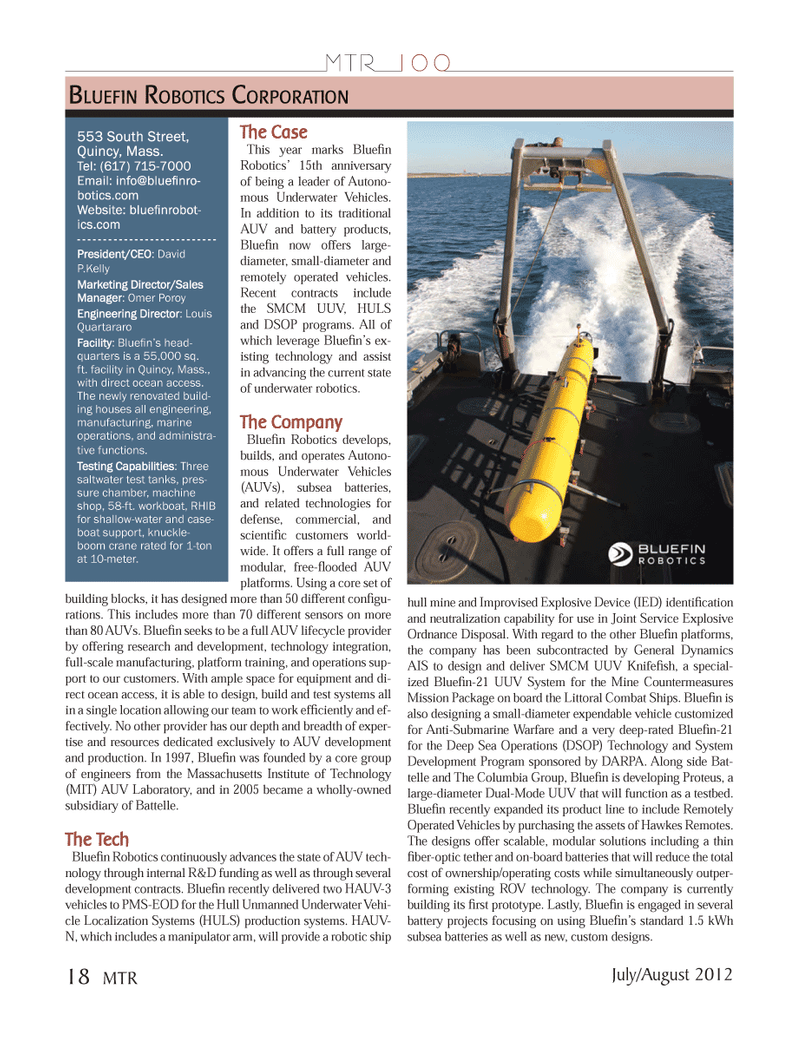 Marine Technology Magazine, page 18,  Jul 2012