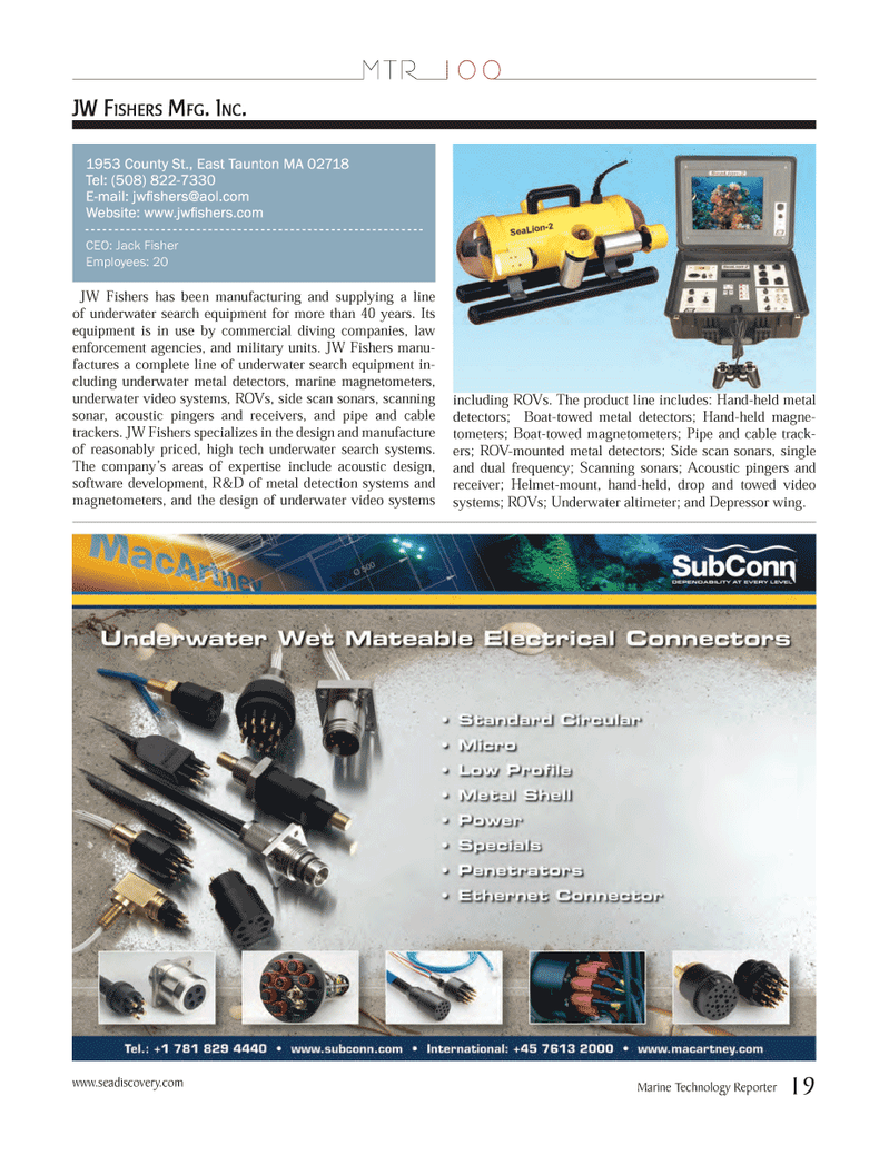 Marine Technology Magazine, page 19,  Jul 2012