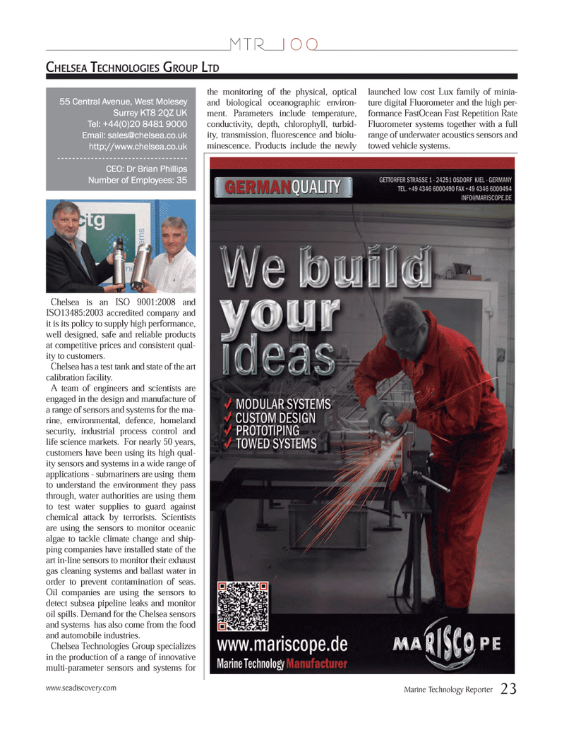 Marine Technology Magazine, page 23,  Jul 2012