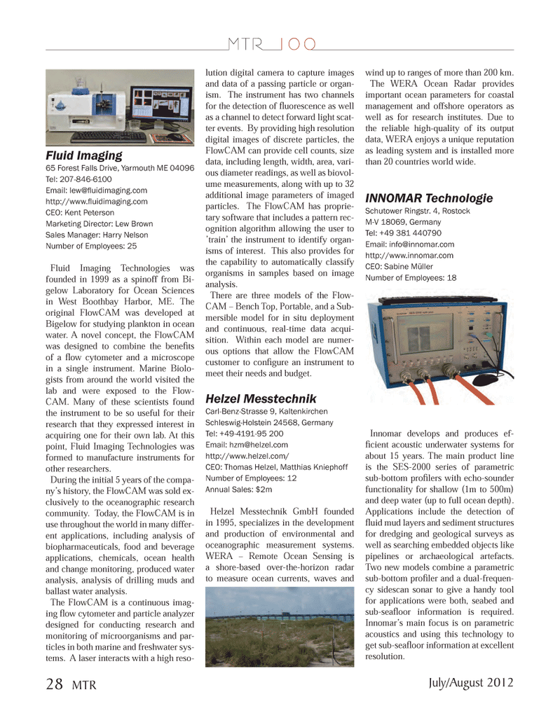 Marine Technology Magazine, page 28,  Jul 2012