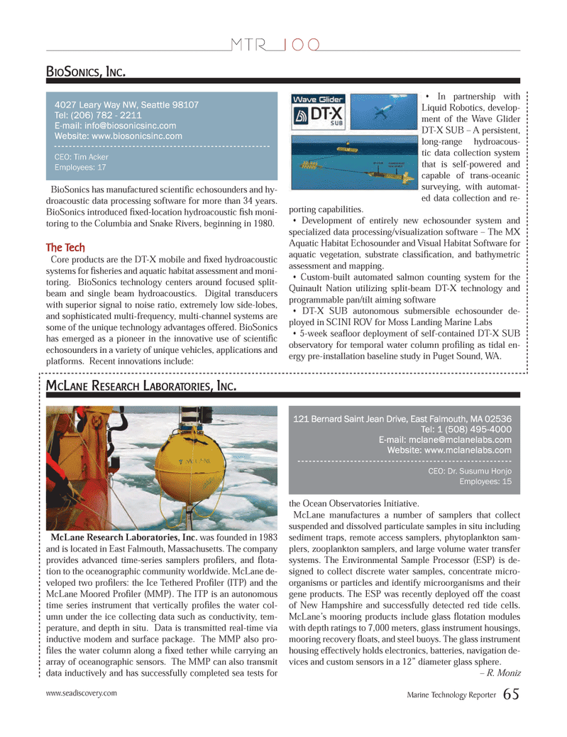 Marine Technology Magazine, page 65,  Jul 2012