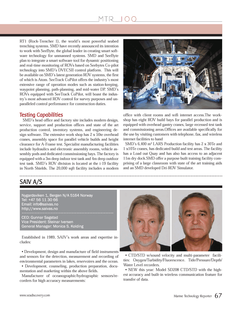 Marine Technology Magazine, page 67,  Jul 2012