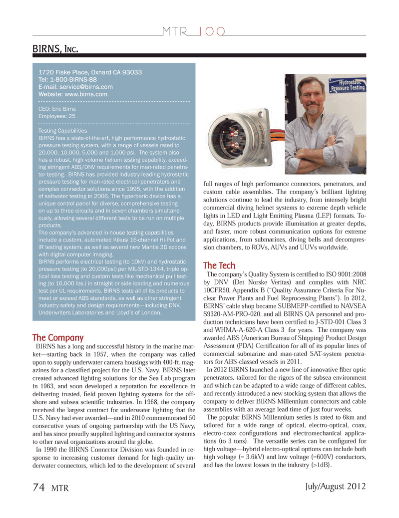 Marine Technology Magazine, page 74,  Jul 2012