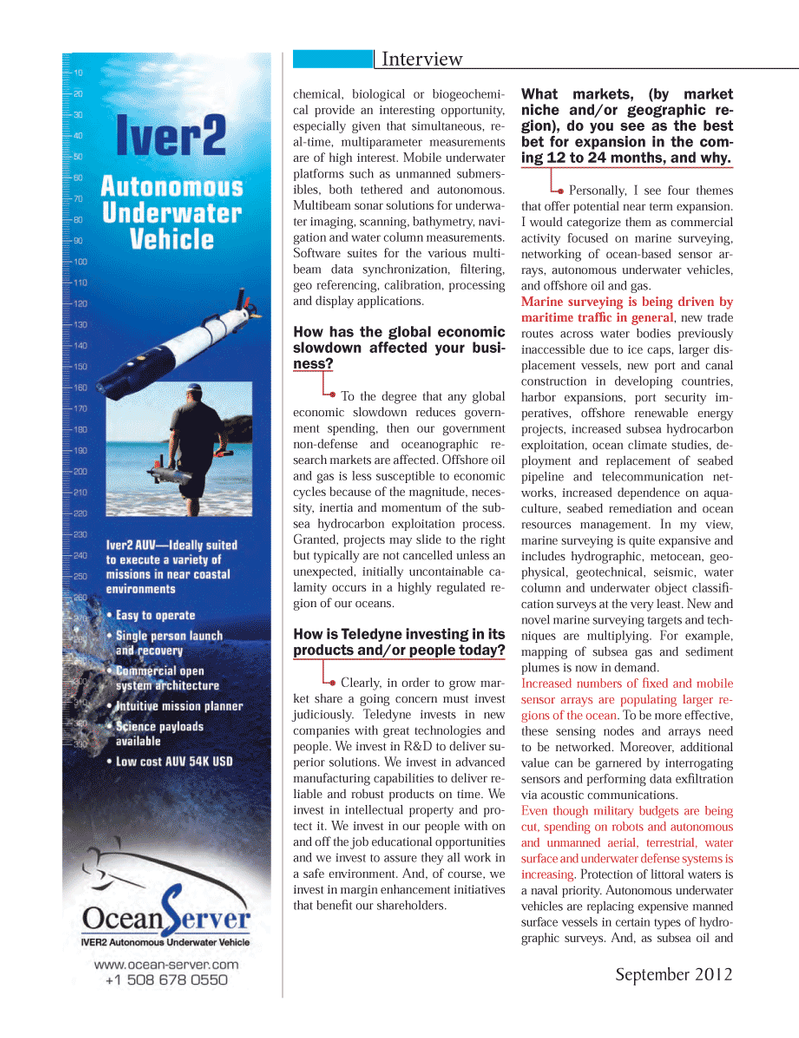Marine Technology Magazine, page 24,  Sep 2012