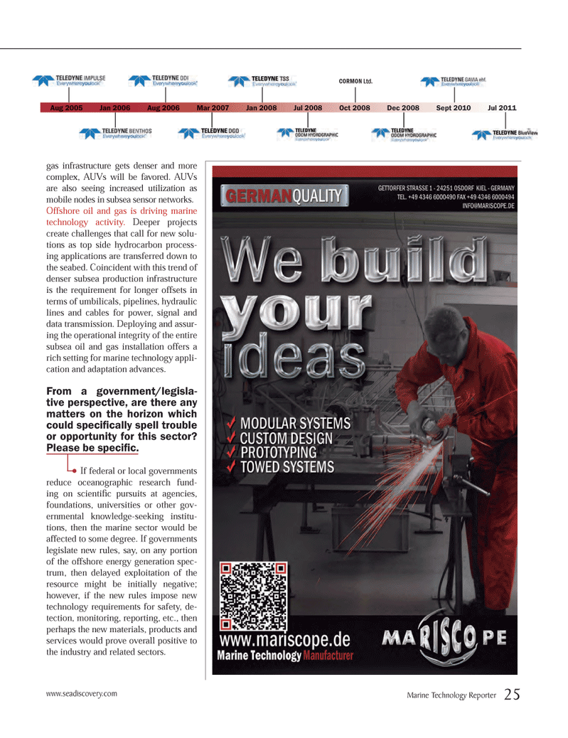 Marine Technology Magazine, page 25,  Sep 2012