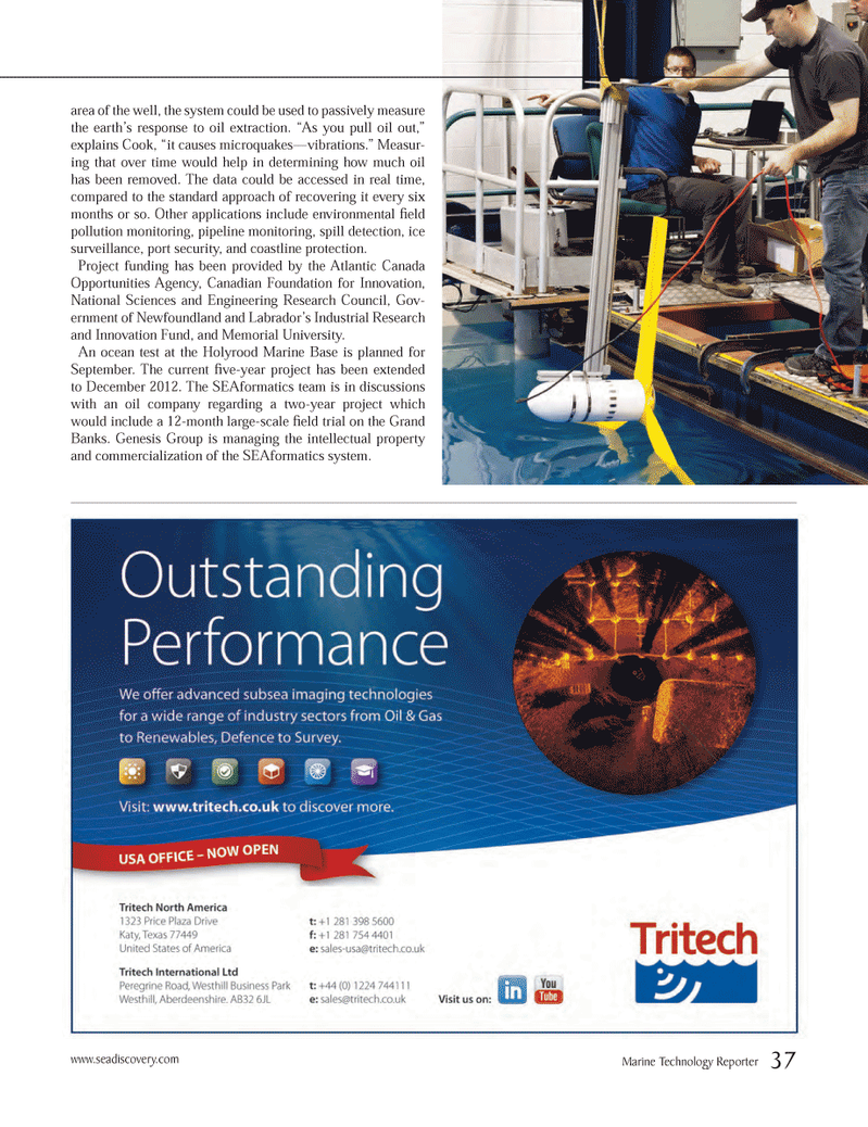 Marine Technology Magazine, page 37,  Sep 2012