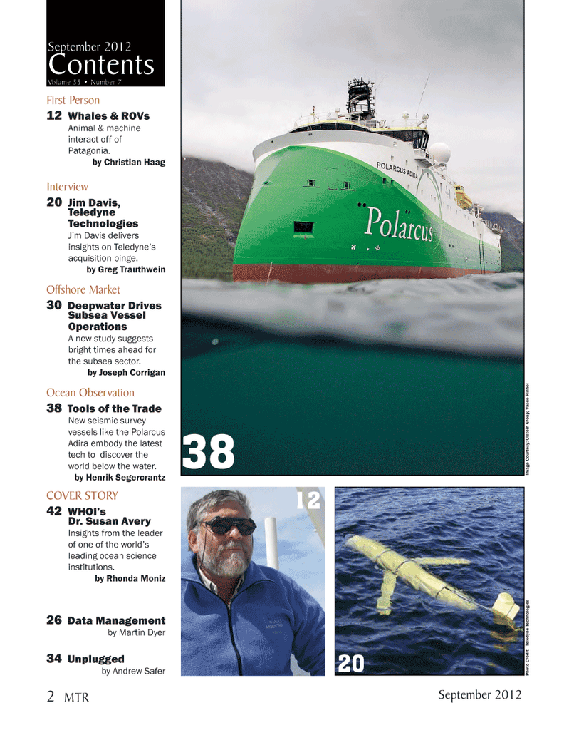 Marine Technology Magazine, page 2,  Sep 2012