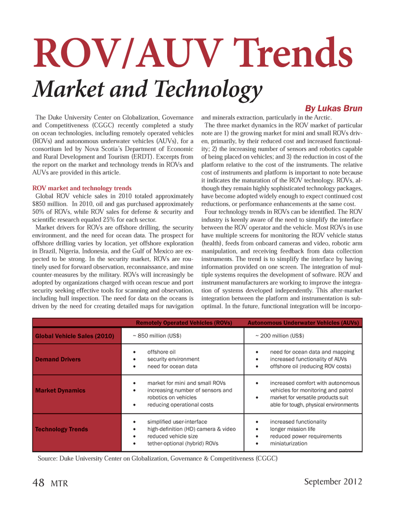 Marine Technology Magazine, page 48,  Sep 2012