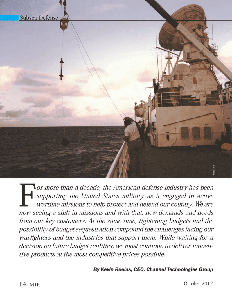 Marine Technology Magazine, page 14,  Oct 2012