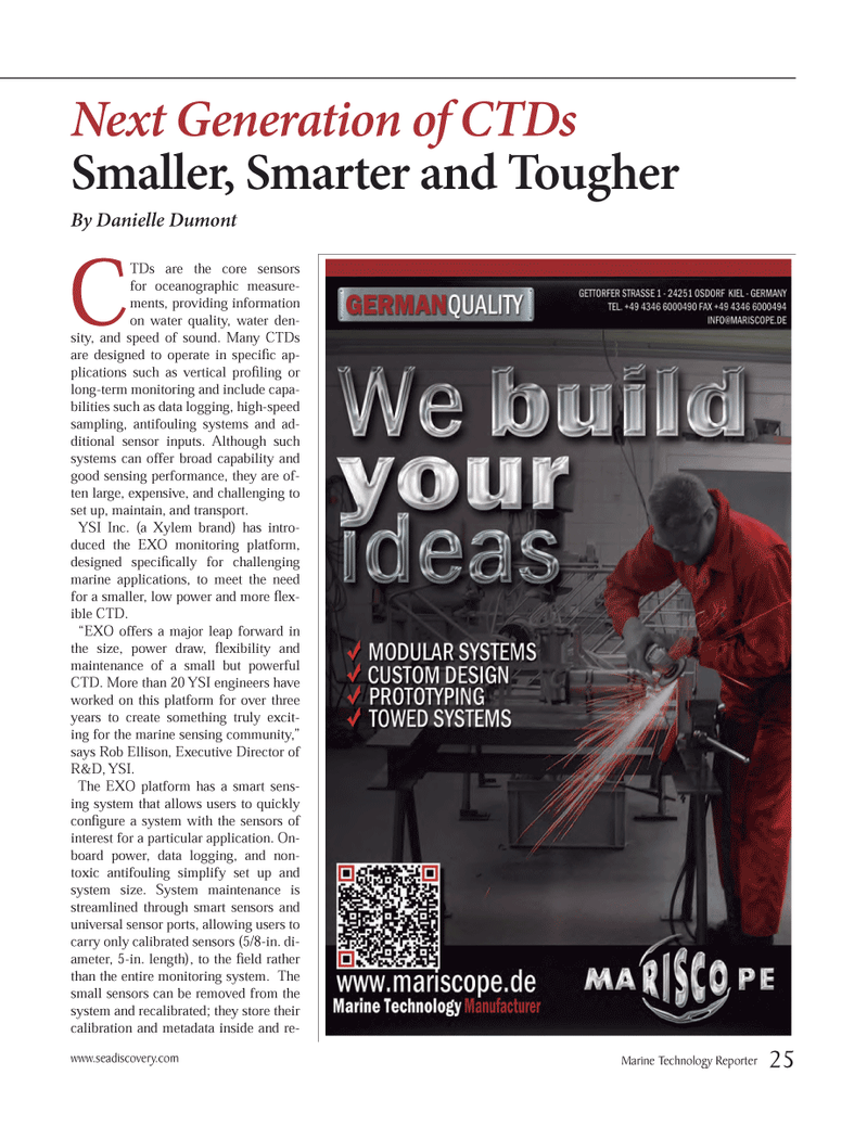 Marine Technology Magazine, page 25,  Nov 2012