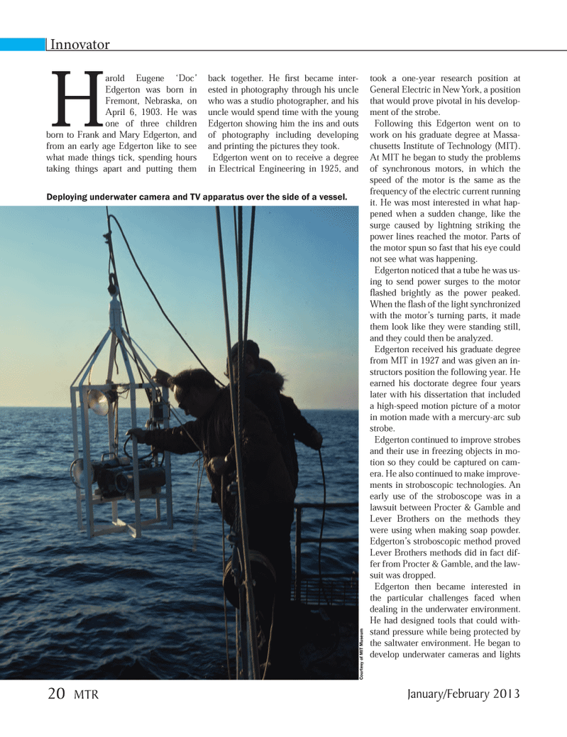 Marine Technology Magazine, page 20,  Jan 2013