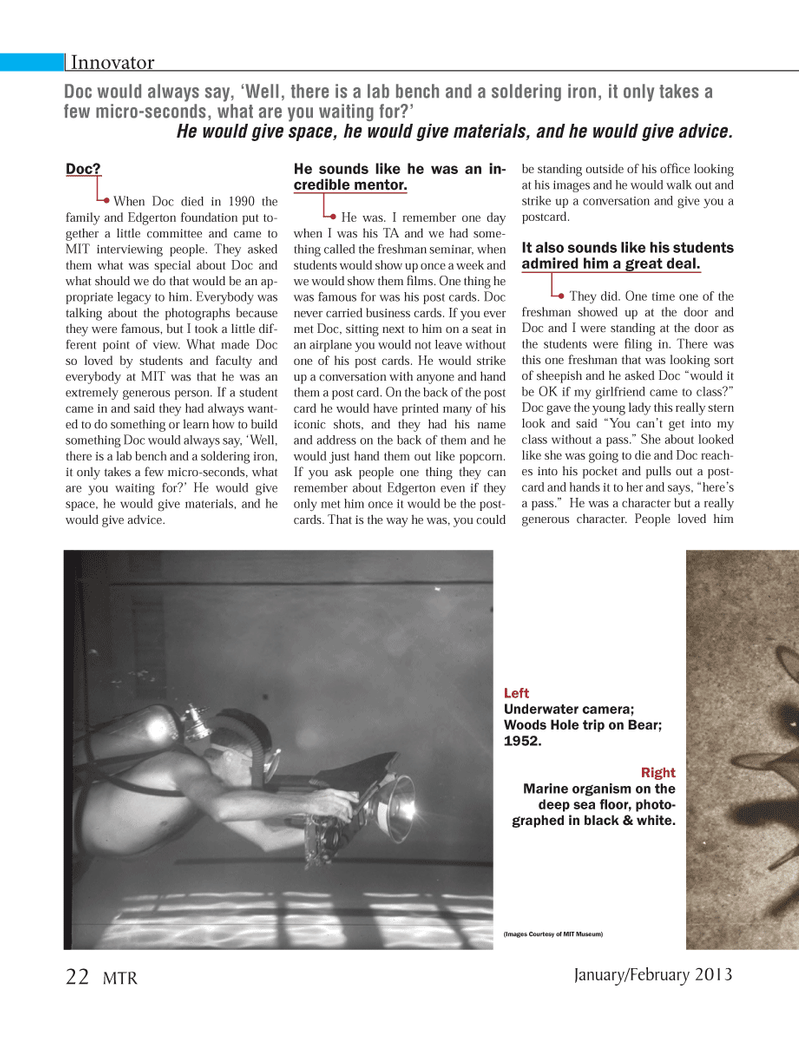Marine Technology Magazine, page 22,  Jan 2013