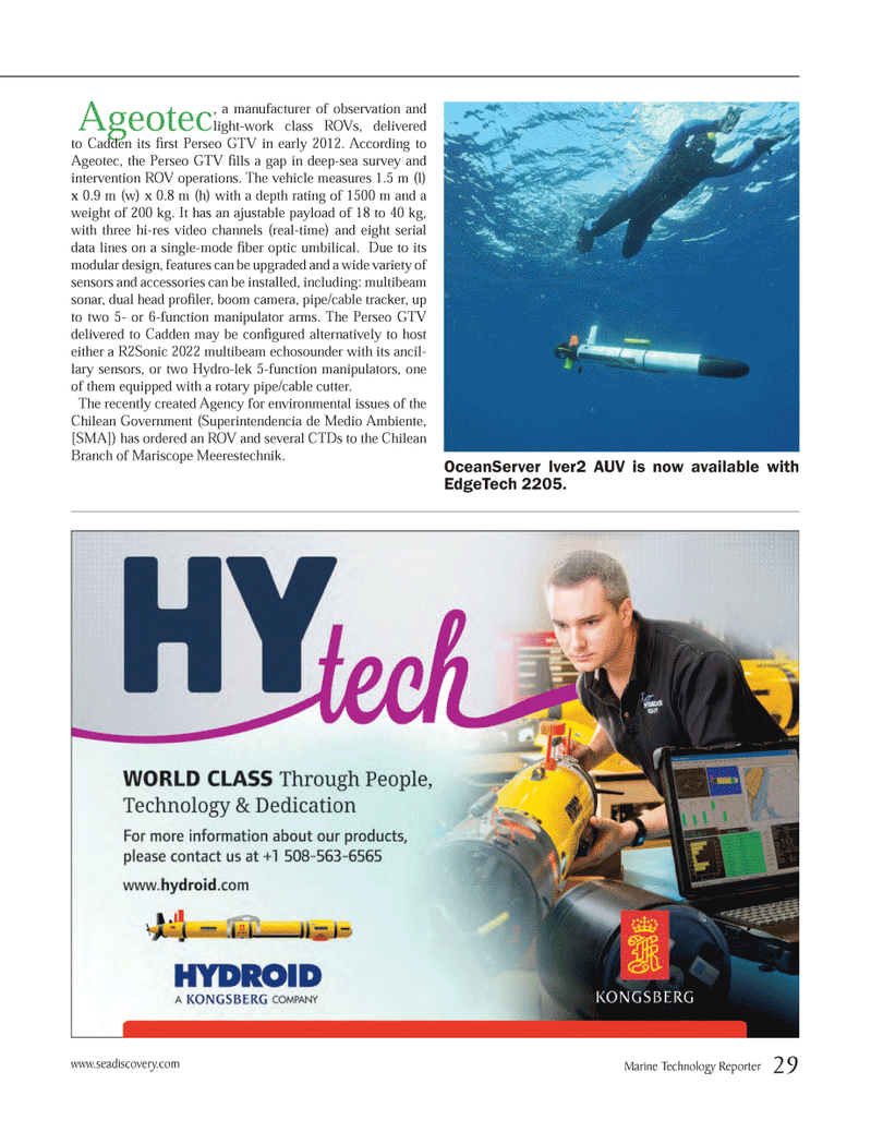 Marine Technology Magazine, page 29,  Jan 2013