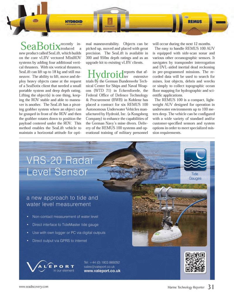 Marine Technology Magazine, page 31,  Jan 2013