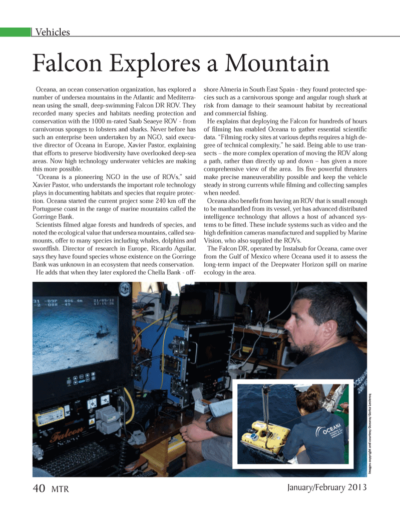 Marine Technology Magazine, page 40,  Jan 2013