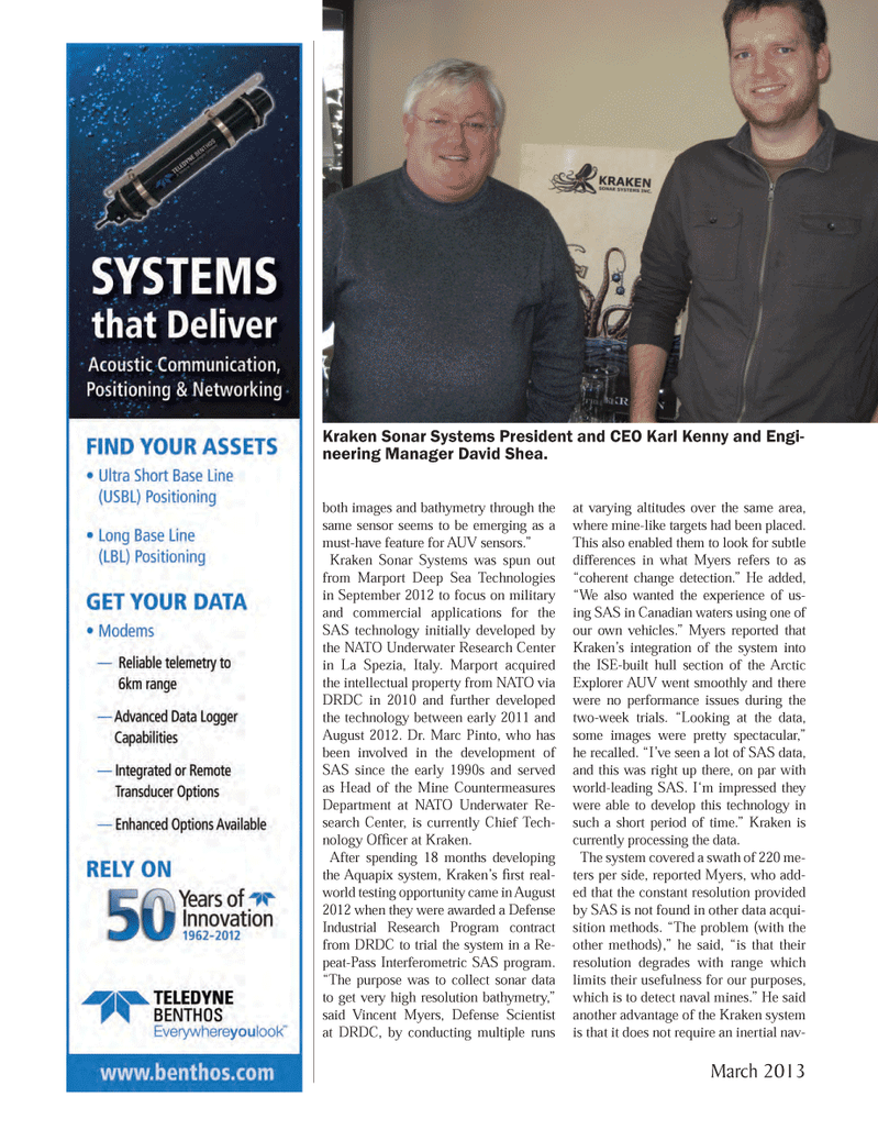 Marine Technology Magazine, page 58,  Mar 2013