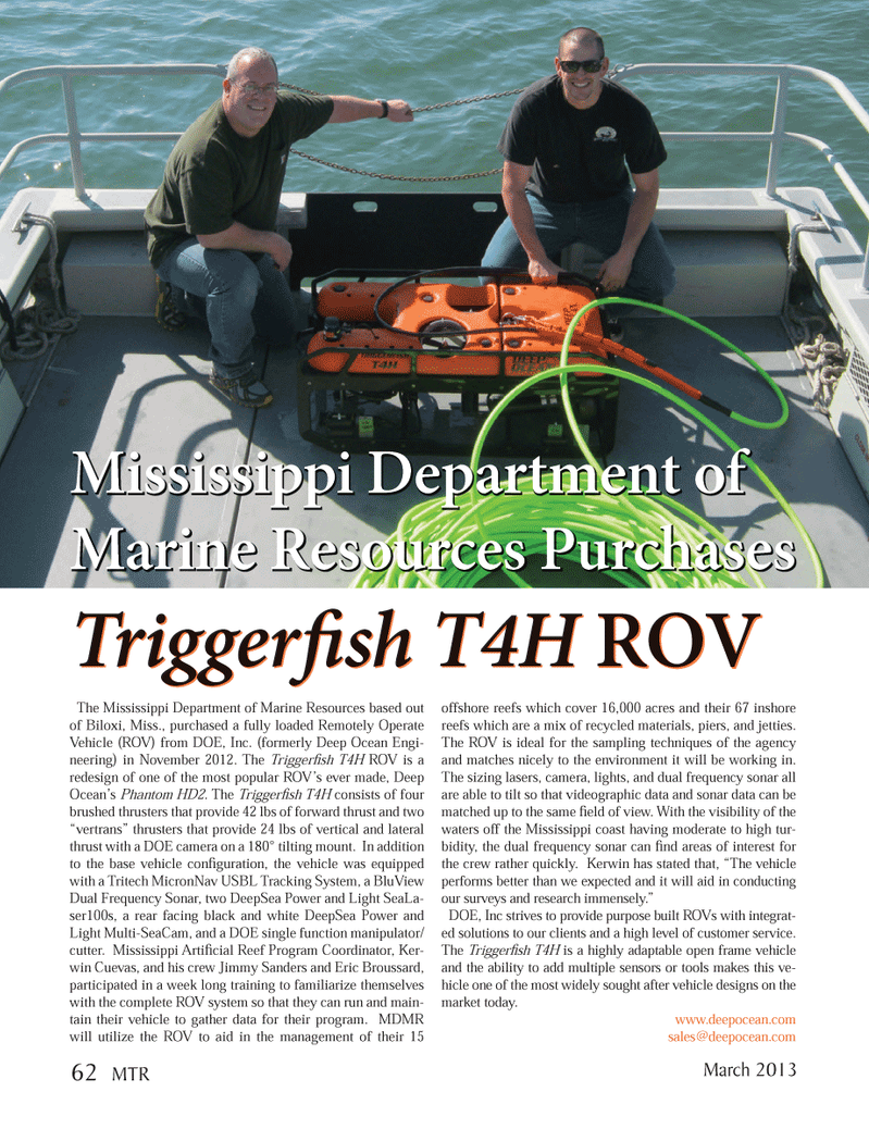 Marine Technology Magazine, page 62,  Mar 2013