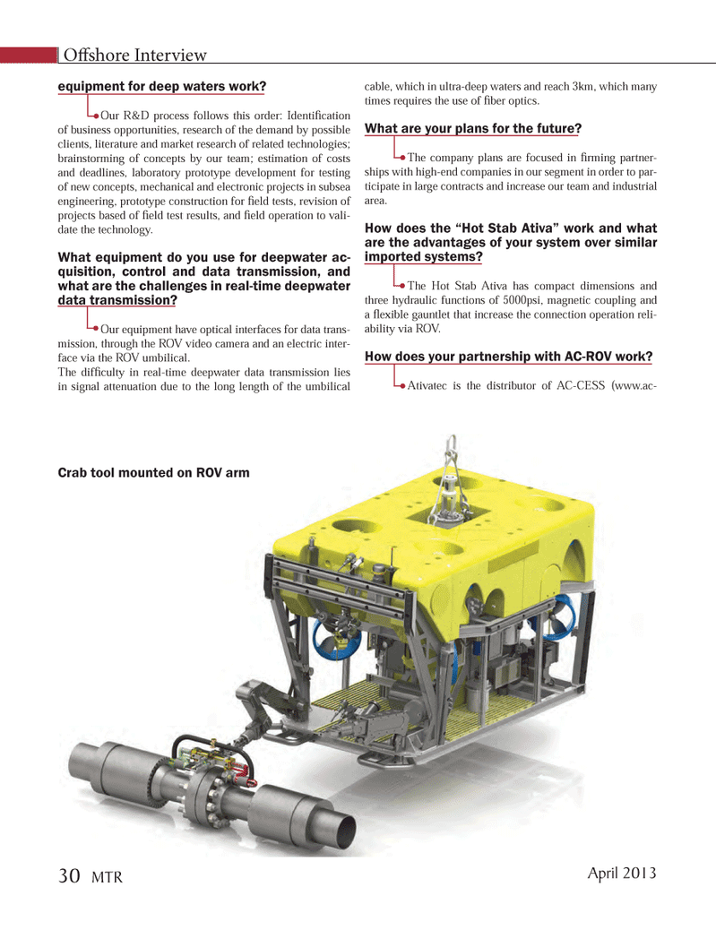 Marine Technology Magazine, page 30,  Apr 2013