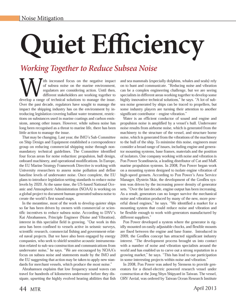 Marine Technology Magazine, page 44,  Apr 2013