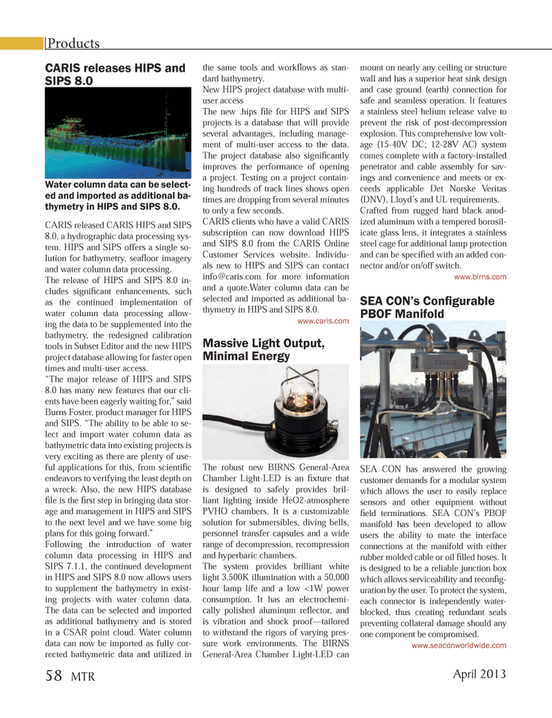 Marine Technology Magazine, page 58,  Apr 2013