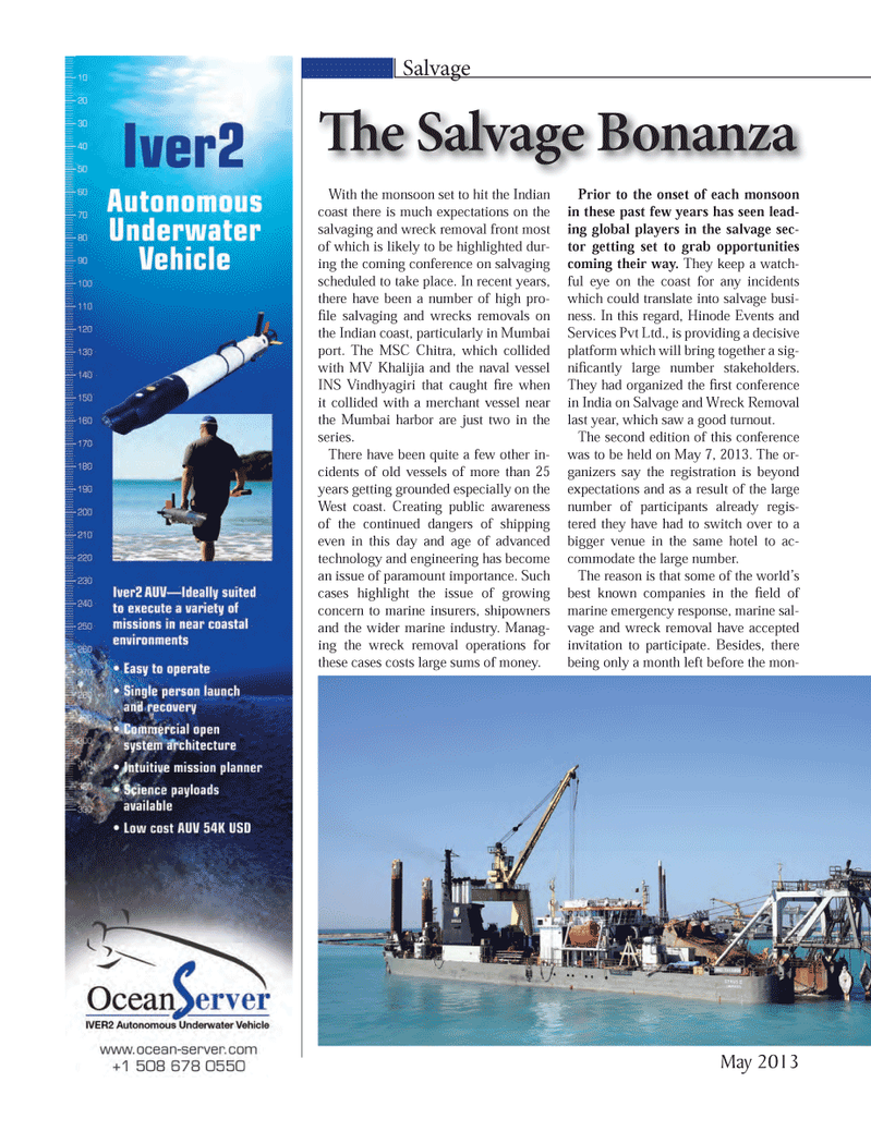 Marine Technology Magazine, page 12,  May 2013