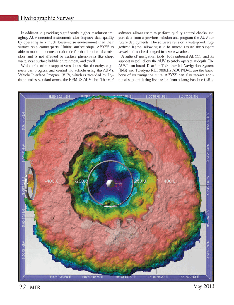 Marine Technology Magazine, page 22,  May 2013