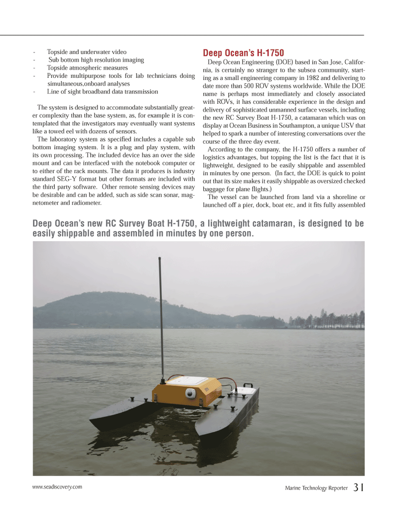 Marine Technology Magazine, page 31,  May 2013