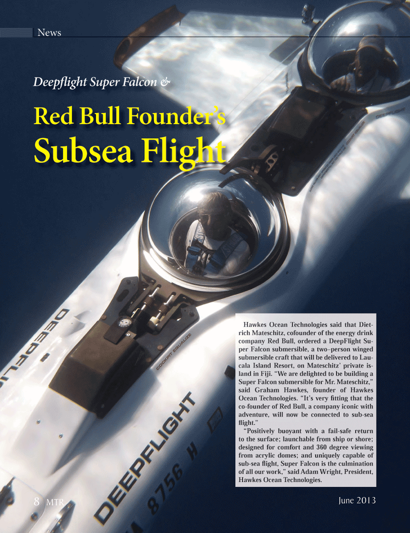 Marine Technology Magazine, page 8,  Jun 2013