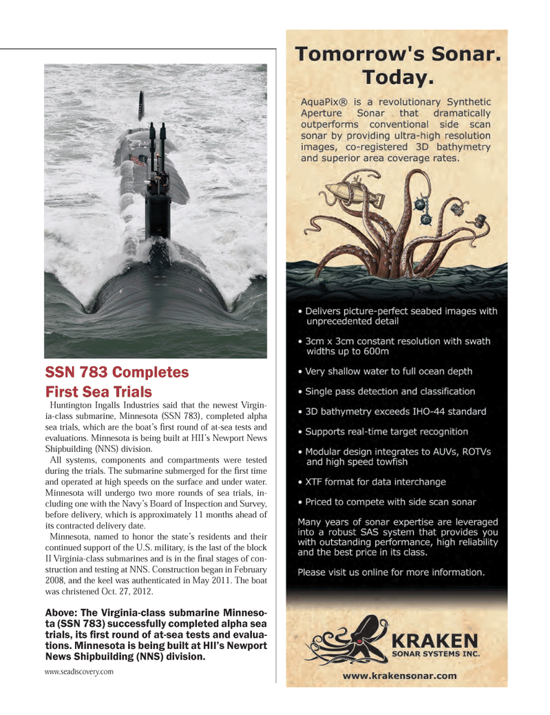Marine Technology Magazine, page 13,  Jun 2013