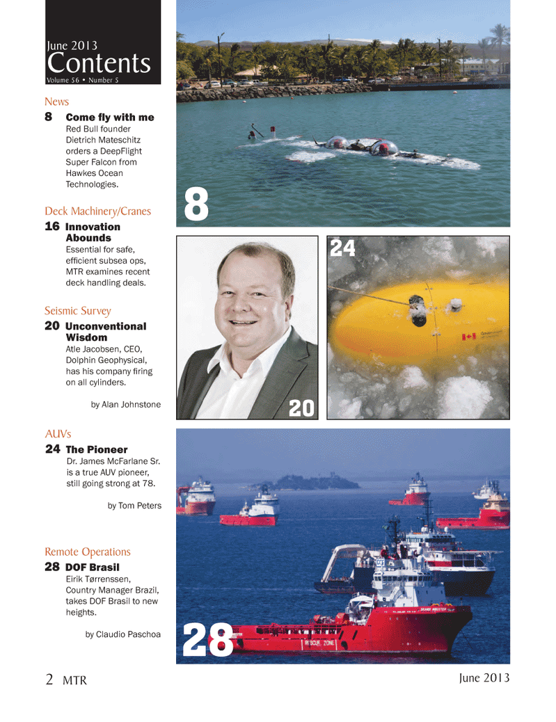 Marine Technology Magazine, page 2,  Jun 2013