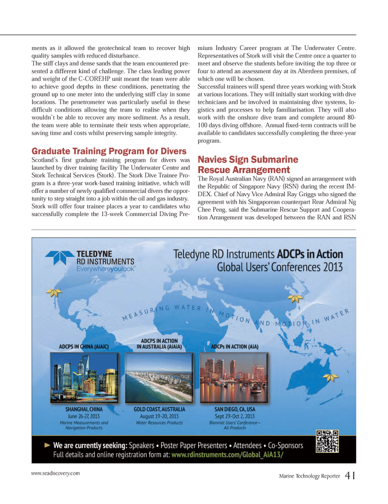Marine Technology Magazine, page 41,  Jun 2013