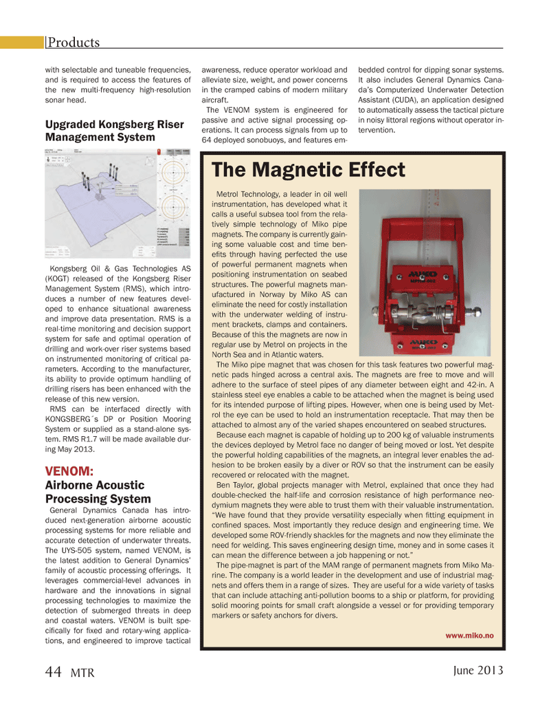 Marine Technology Magazine, page 44,  Jun 2013