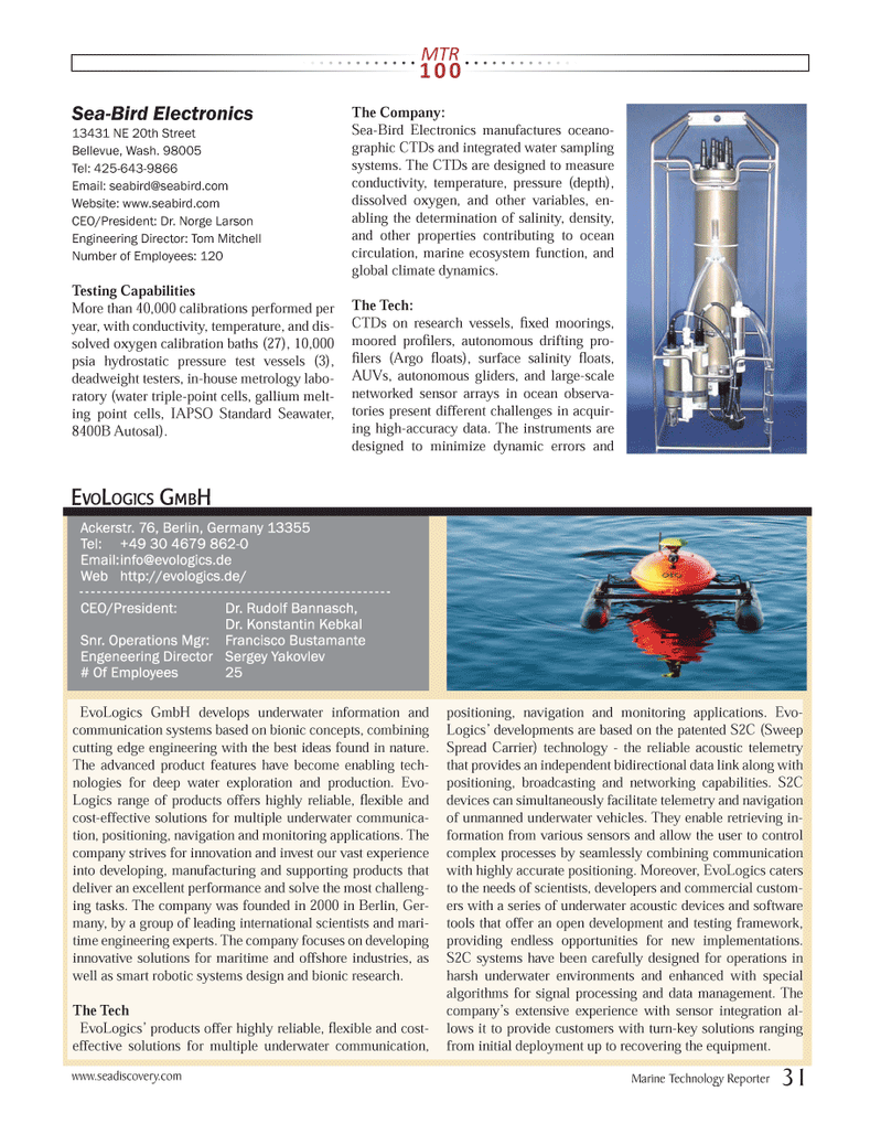 Marine Technology Magazine, page 31,  Jul 2013