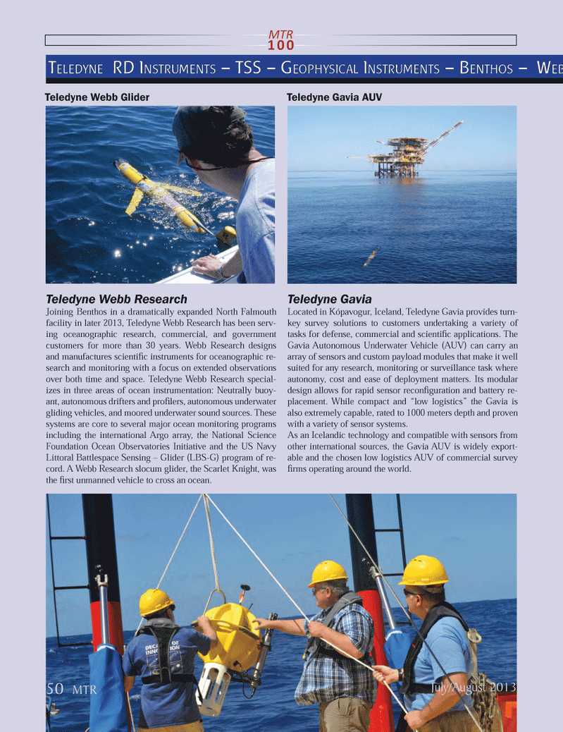 Marine Technology Magazine, page 50,  Jul 2013