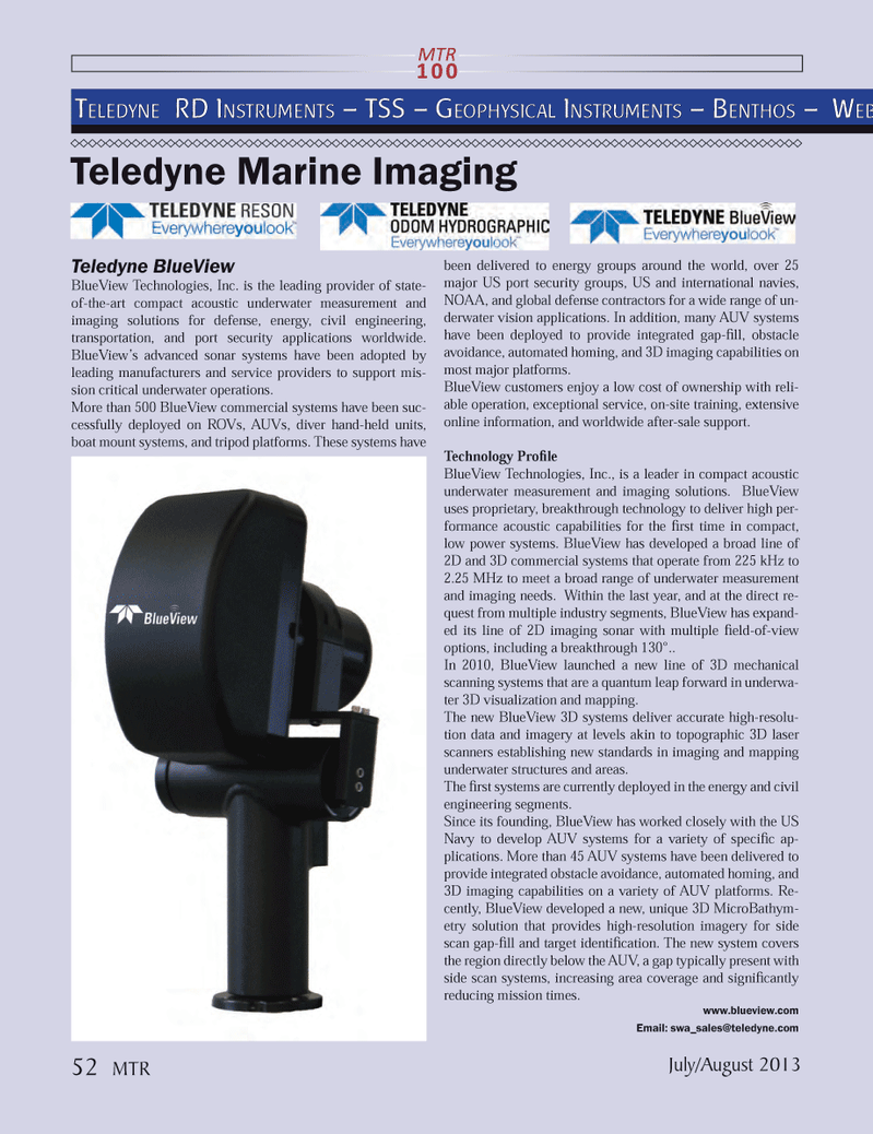 Marine Technology Magazine, page 52,  Jul 2013