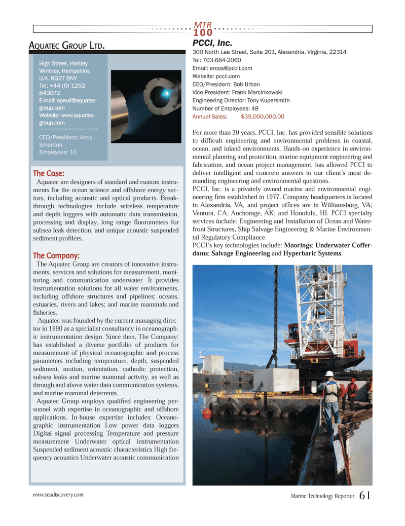 Marine Technology Magazine, page 61,  Jul 2013