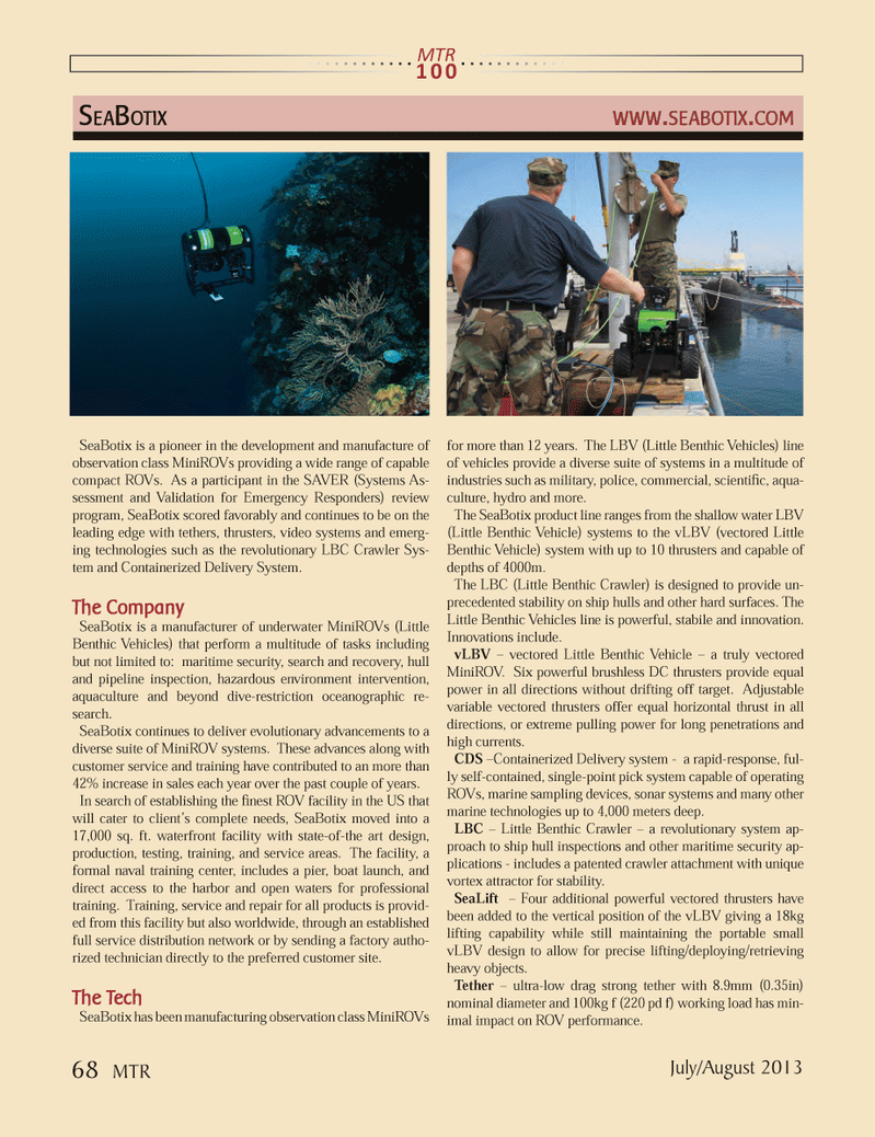 Marine Technology Magazine, page 68,  Jul 2013