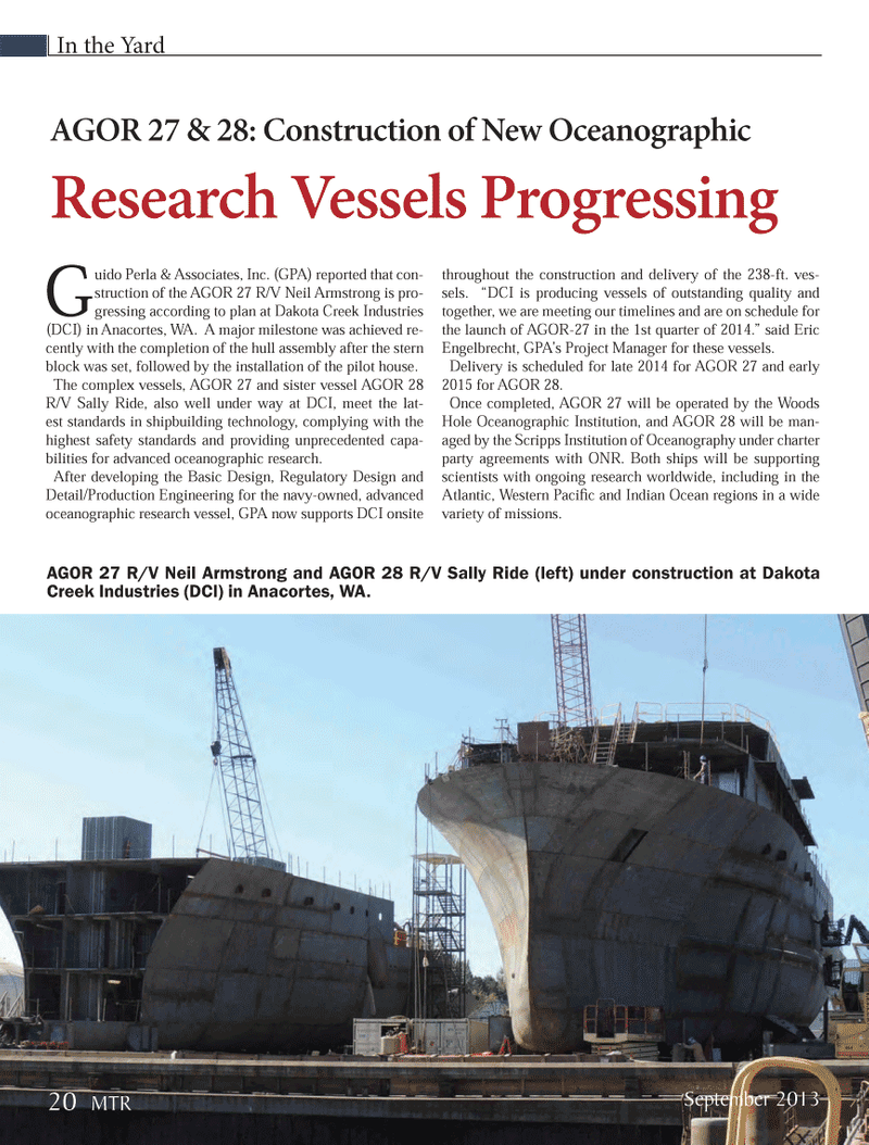Marine Technology Magazine, page 20,  Sep 2013