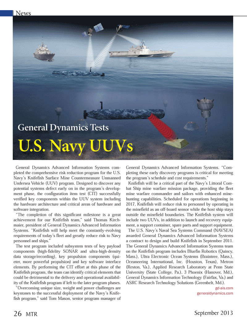 Marine Technology Magazine, page 26,  Sep 2013