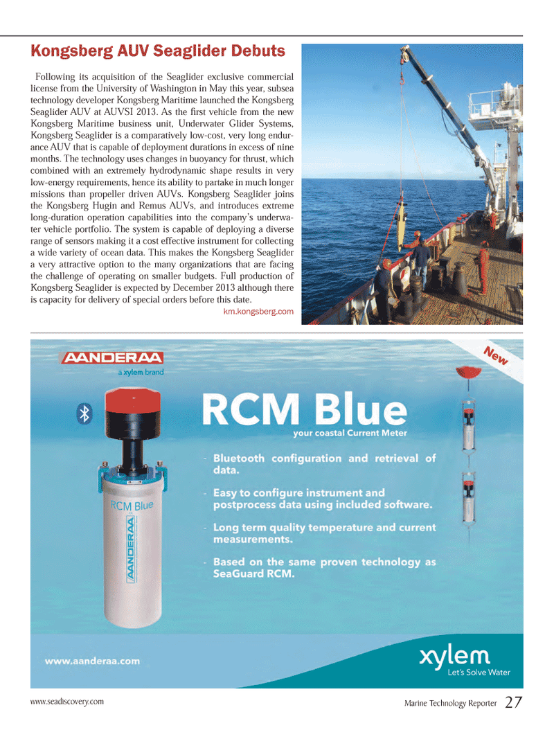 Marine Technology Magazine, page 27,  Sep 2013