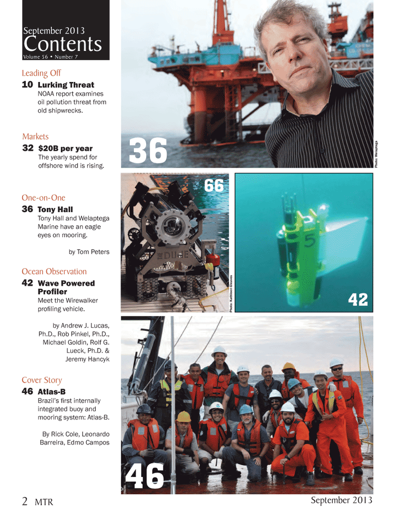 Marine Technology Magazine, page 2,  Sep 2013