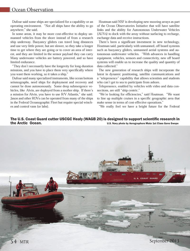 Marine Technology Magazine, page 54,  Sep 2013