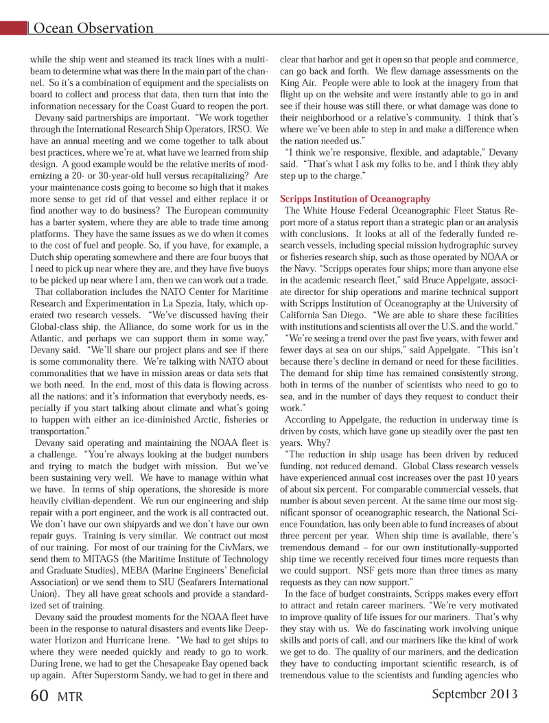 Marine Technology Magazine, page 60,  Sep 2013