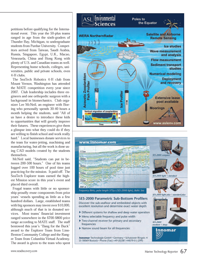 Marine Technology Magazine, page 67,  Sep 2013