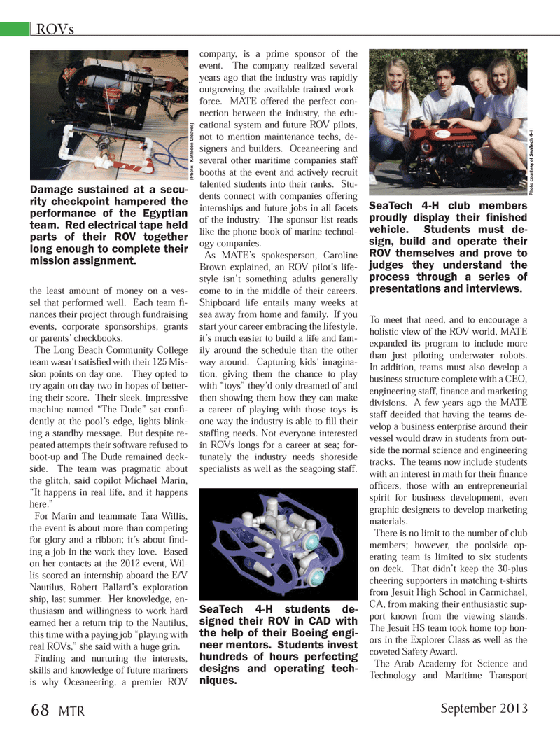 Marine Technology Magazine, page 68,  Sep 2013