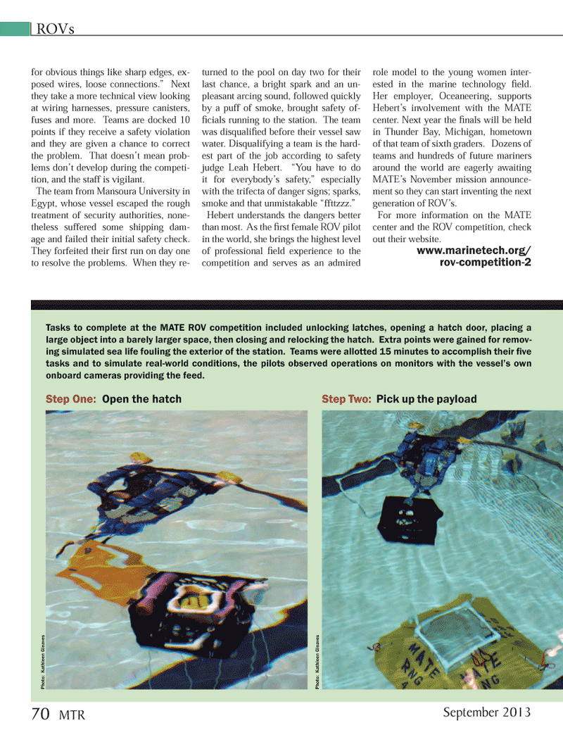 Marine Technology Magazine, page 70,  Sep 2013