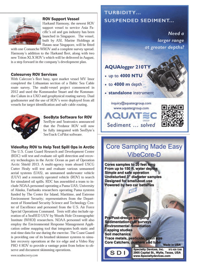 Marine Technology Magazine, page 73,  Sep 2013