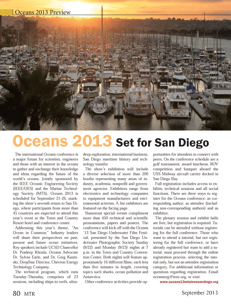 Marine Technology Magazine, page 80,  Sep 2013